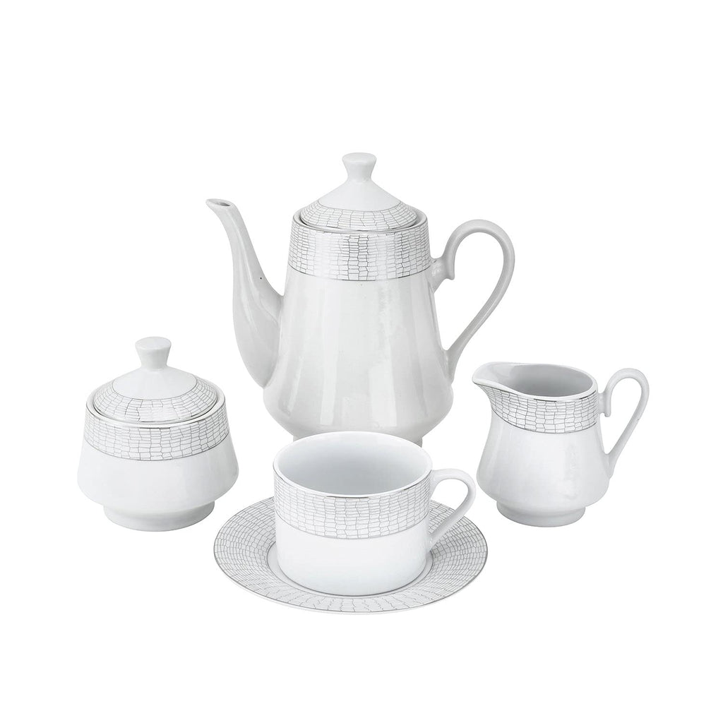 Euro Porcelain 57-pc Banquet Dinnerware Set, Luxury China Tableware, Service for 8 (1330P), 6664-20