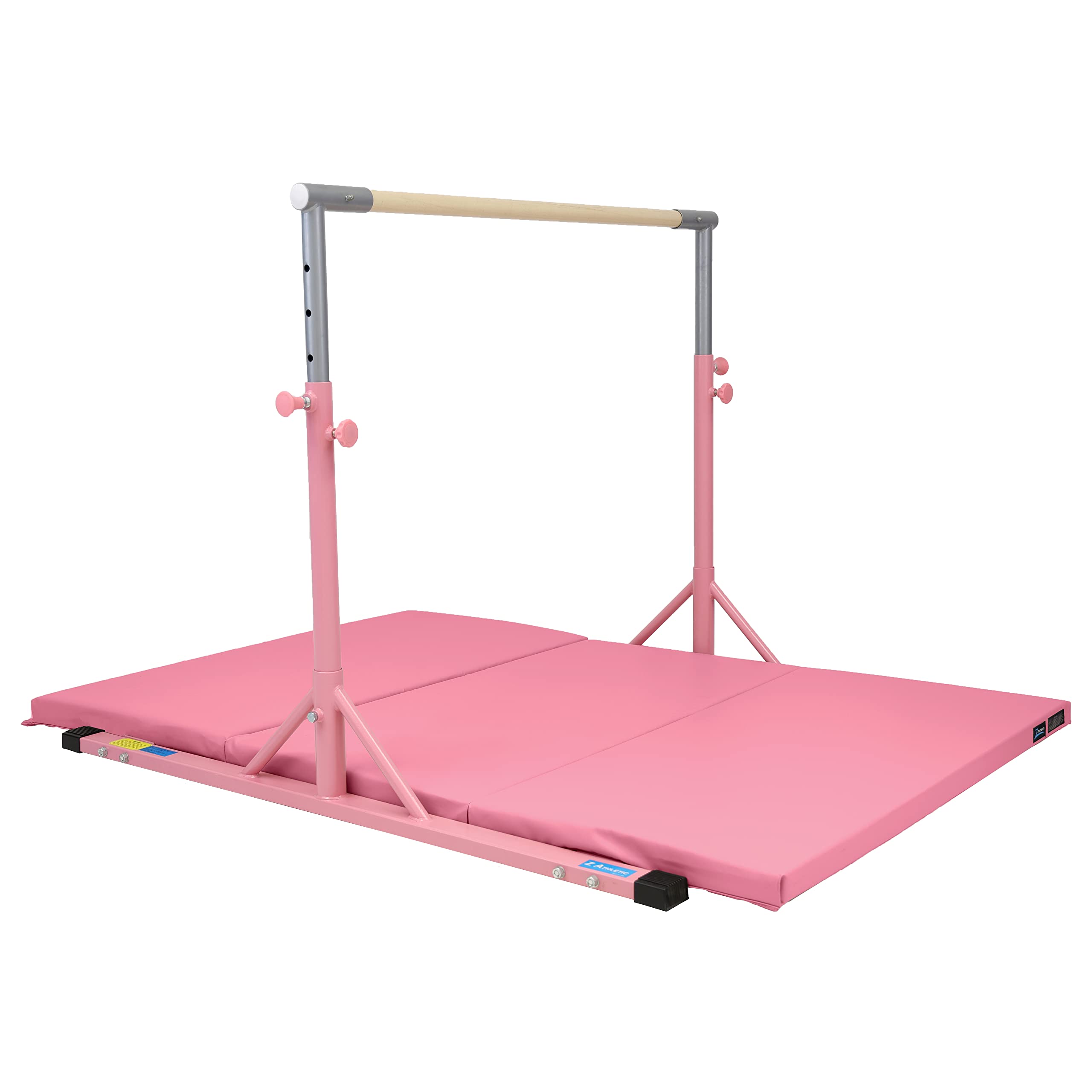 Z Athletic Kip Bar and Folding Gymnastics Mat, 4 Ft x 6 Ft x 2 in