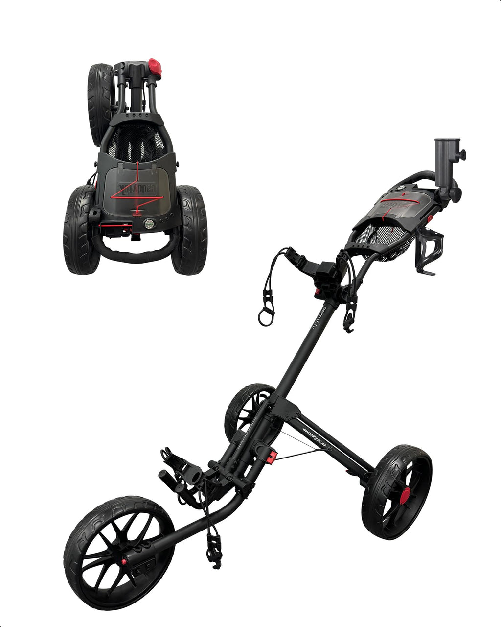 Caddytek CaddyLite 15.3 V2 Golf Push Cart - Lightweight Foldable Aluminum Cart with EVA Wheels, Foot Brake, Adjustable Handle, Umbrella Holder, Drink Holder, Scorecard Holder