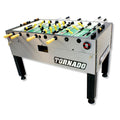 Tornado Tournament 3000 Foosball Table - Made in The USA - Commercial Quality for The Home - Incredible Table Soccer Game (3 Man Goalie, Silver)