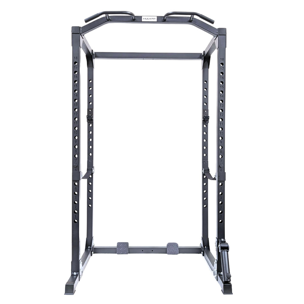 HulkFit Multifunctional Gen 2 Pro Series Power Cage Squat Rack with Home Gym Attachments and Accessories - Black