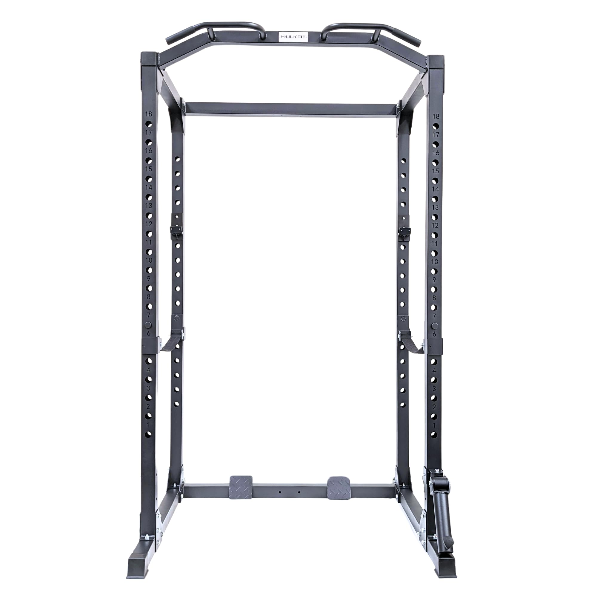 HulkFit Multifunctional Gen 2 Pro Series Power Cage Squat Rack with Home Gym Attachments and Accessories - Black