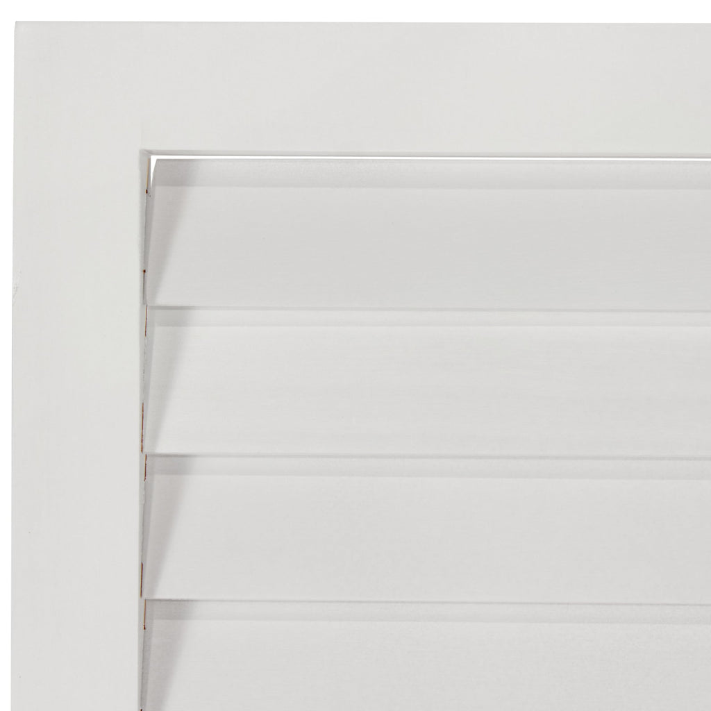 Red Lantern 6 ft. Tall Louvered Beadboard Room Divider White 4 Panel