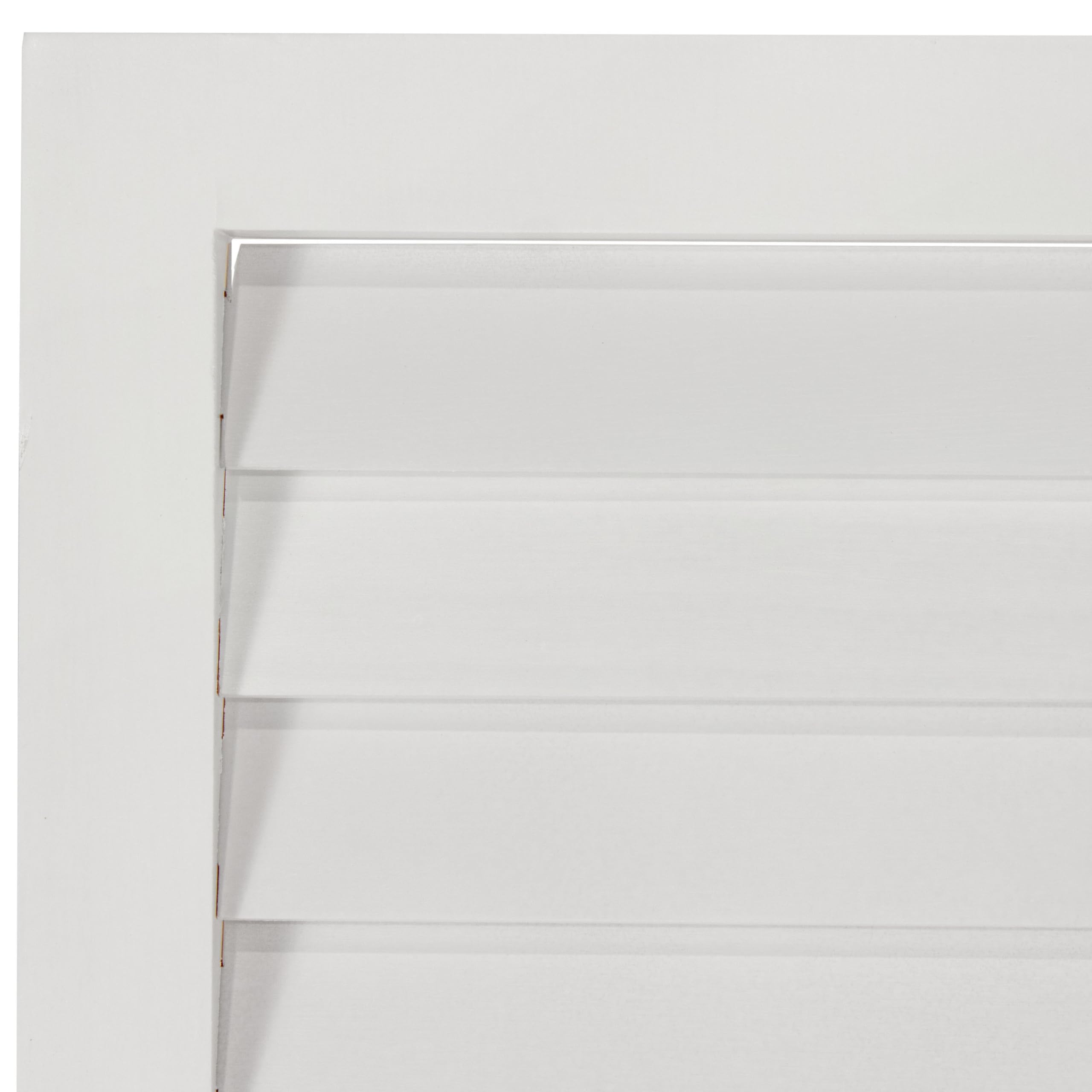 Red Lantern 6 ft. Tall Louvered Beadboard Room Divider White 4 Panel