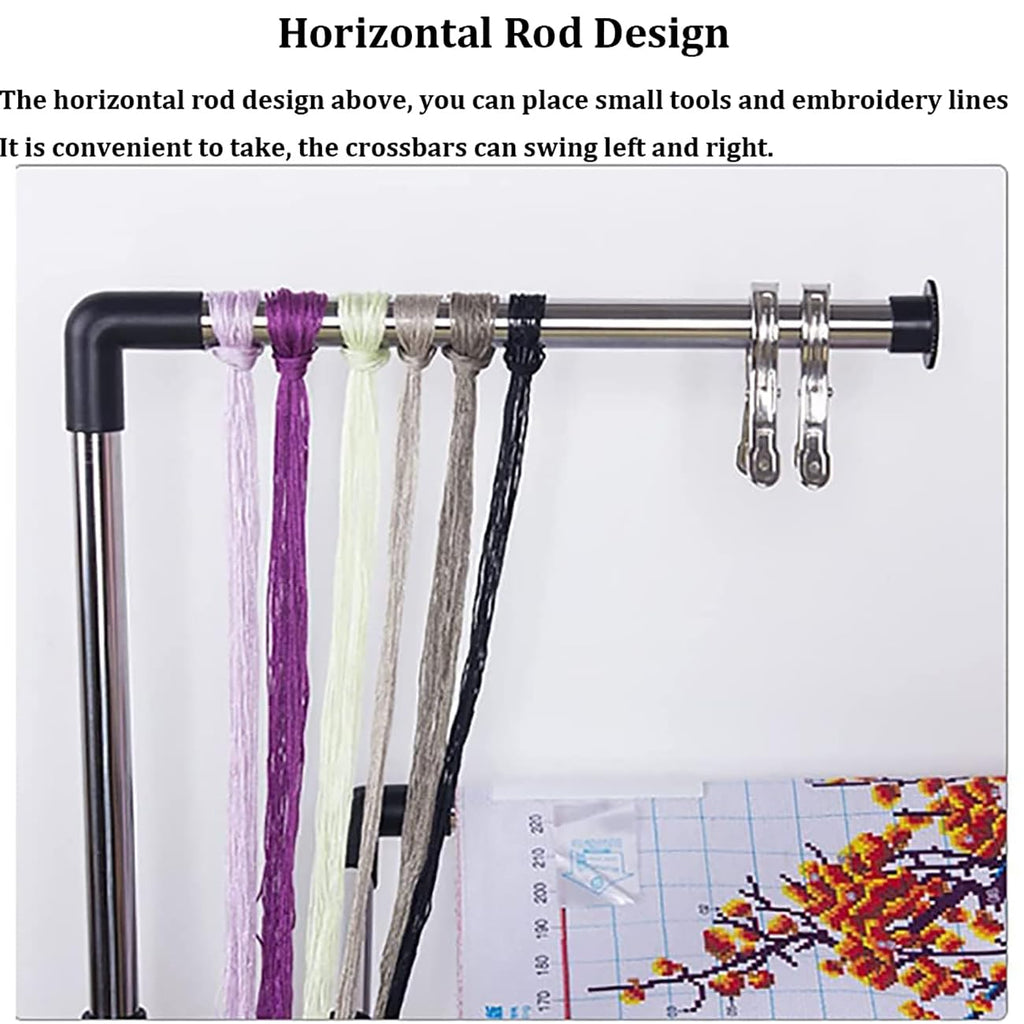 Adjustable 360° Rotating Floor Embroidery Stand for Cross Stitch & – Perfect Support for Quilting, Crafting, and Sewing Projects