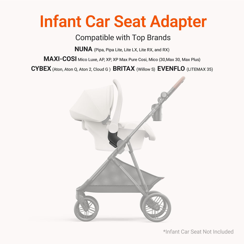 MAMAZING Air Lux Baby Stroller with Bassinet from Newborn to 50 lbs, Strength Carbon Fiber Frame Only 15.8lbs, Bassinet Stroller Included Reversible Seat, Car Seat Adapter & Large Storage Basket