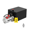 4 Quart Hydraulic Pump Single Acting Hydraulic Dump Trailer Pump 3200 PSI Hydraulic Power Unit with 12V DC Metal Oil Reservoir, Single Action Powering Unit, SAE #6 Ports