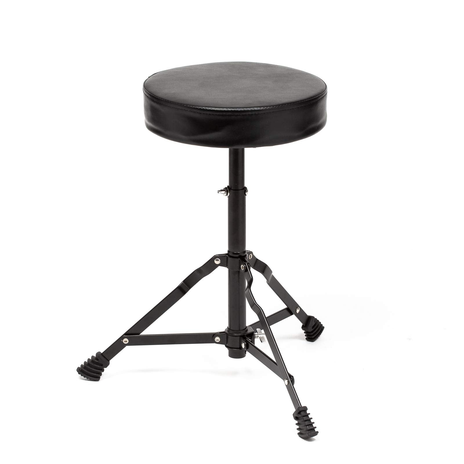 Ashthorpe 5-Piece Complete Full Size Adult Drum Set with Remo Batter Heads - Black