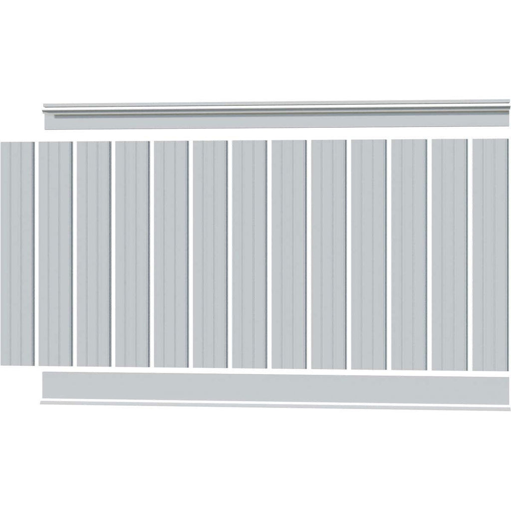 Ekena Millwork - WPKP104BBD, Deluxe Beadboard, 8' Length PVC Wainscoting Kit, 56" Height, White