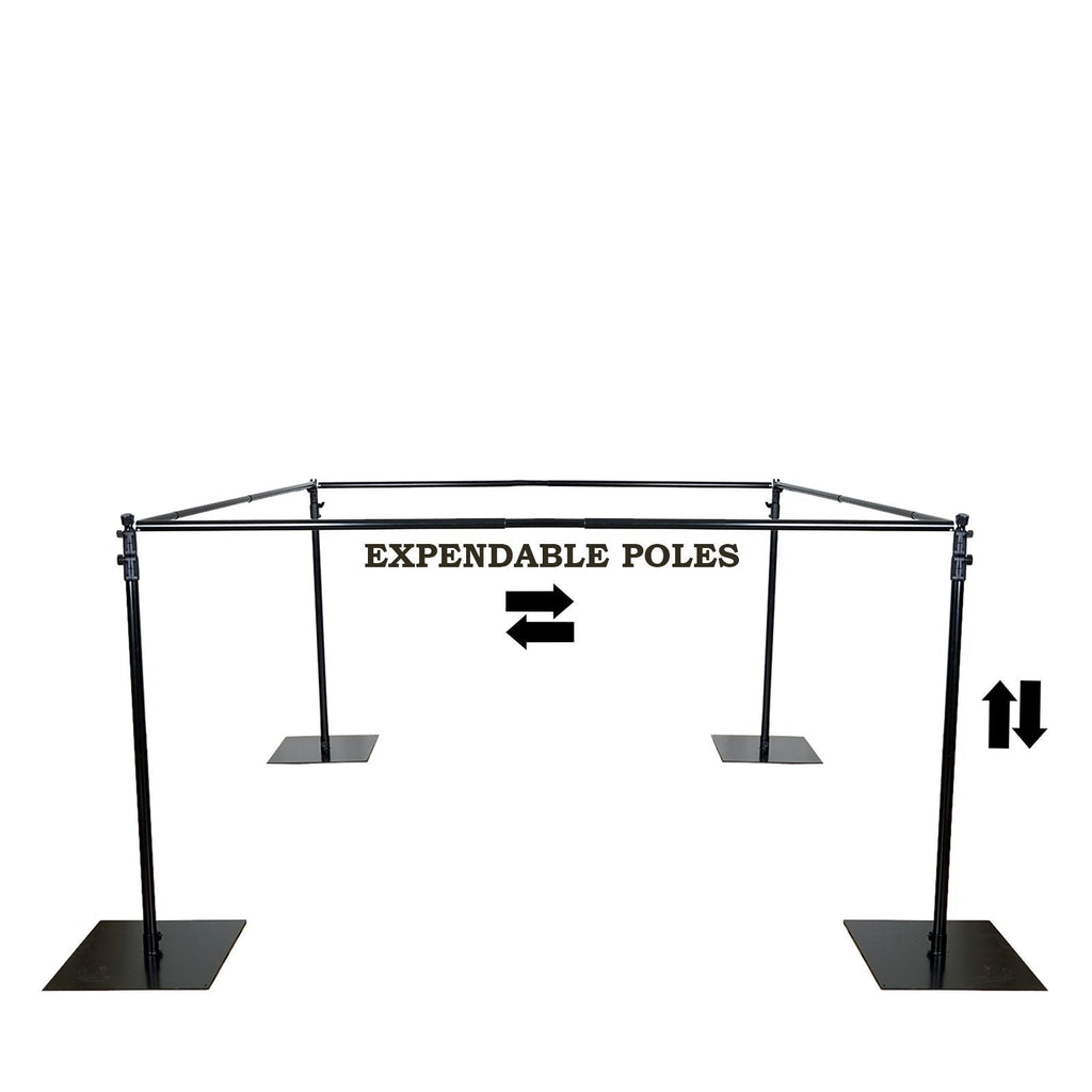 Balsa Circle 10 ft Adjustable 4 Post Height Canopy Chuppah Mandap Hardware Kit Outdoor Wedding Decorations Photo Booth Photography Party Supplies
