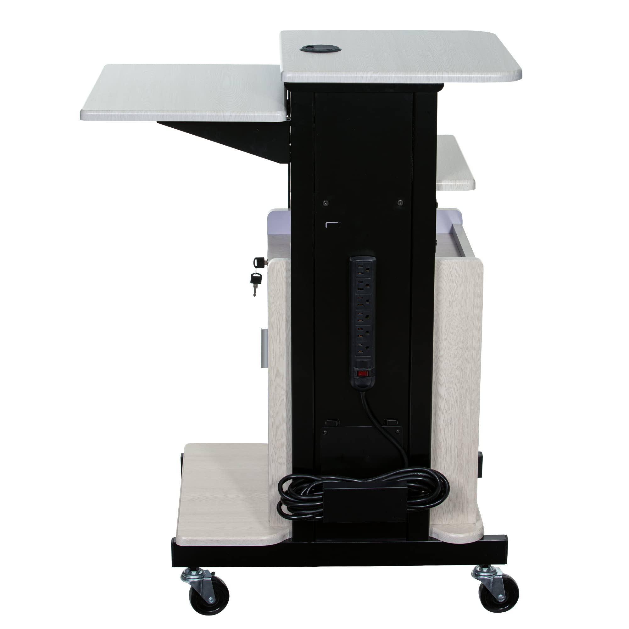 OEF Furnishings Premium Plus Presentation Cart with Storage Cabinet