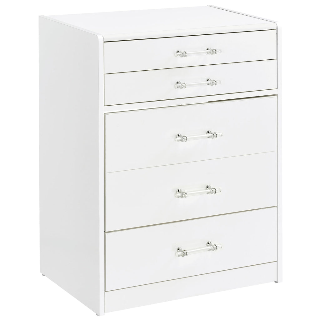 Coaster Home Furnishings Danbury Contemporary 2-Piece 2-Drawer Makeup Vanity Desk with LED Light Vanity Mirror Tempered Glass Top with Vanity Chair White High Gloss 930208
