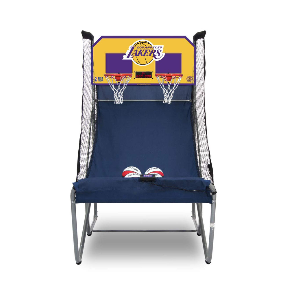 Pop-A-Shot - Home Dual Shot with Los Angeles Lakers NBA Graphics l Sensor Scoring l 16 Game Modes l 7 Balls l Foldable Storage l for All NBA Fans