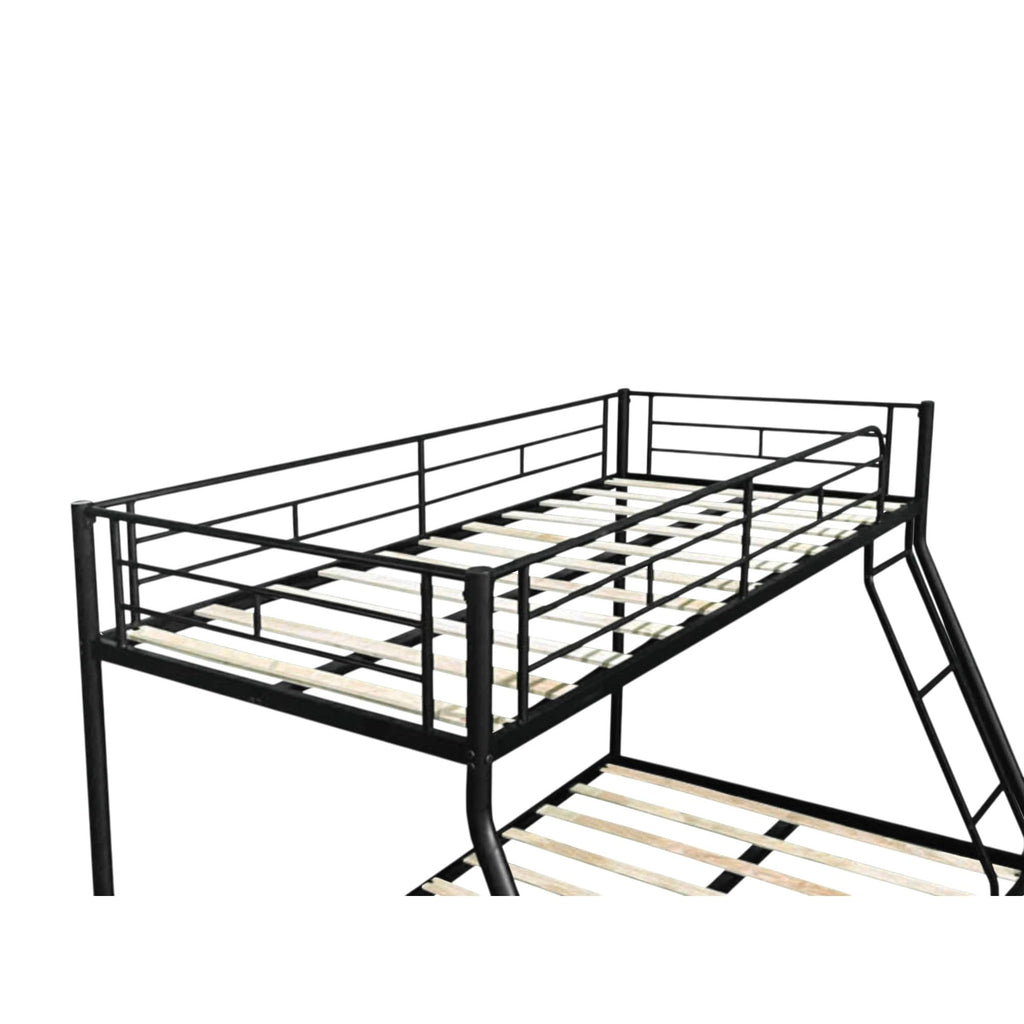 Bellemave Twin Over Full Bunk Bed with Wood Slat, Heavy Duty Metal Bunk Bed Frame for Adults, Adult bunk beds, Black