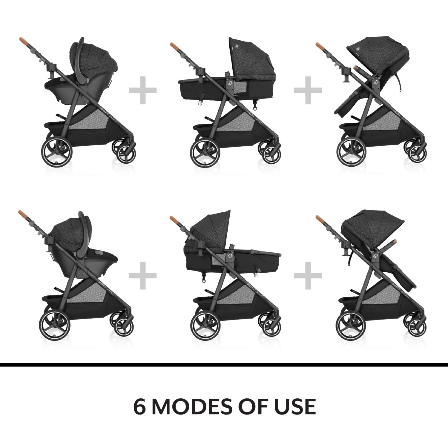 Evenflo Shyft Intuiti Travel System with Revolve180 LiteMax™ NXT Rotating Rear-Facing Lightweight Preemie and Infant Car Seat 3-30 lbs. (Amaranth Pink)