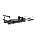 Balanced Body Metro IQ Pilates Reformer with Library Wheels, Pilates Exercise Equipment, Workout Equipment for Home or Studio, Black Upholstery, 96" L x 23" W x 6" H