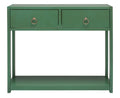 SAFAVIEH Home Collection Sadie Contemporary Turquoise Green 2-Drawer Console Table (Fully Assembled)