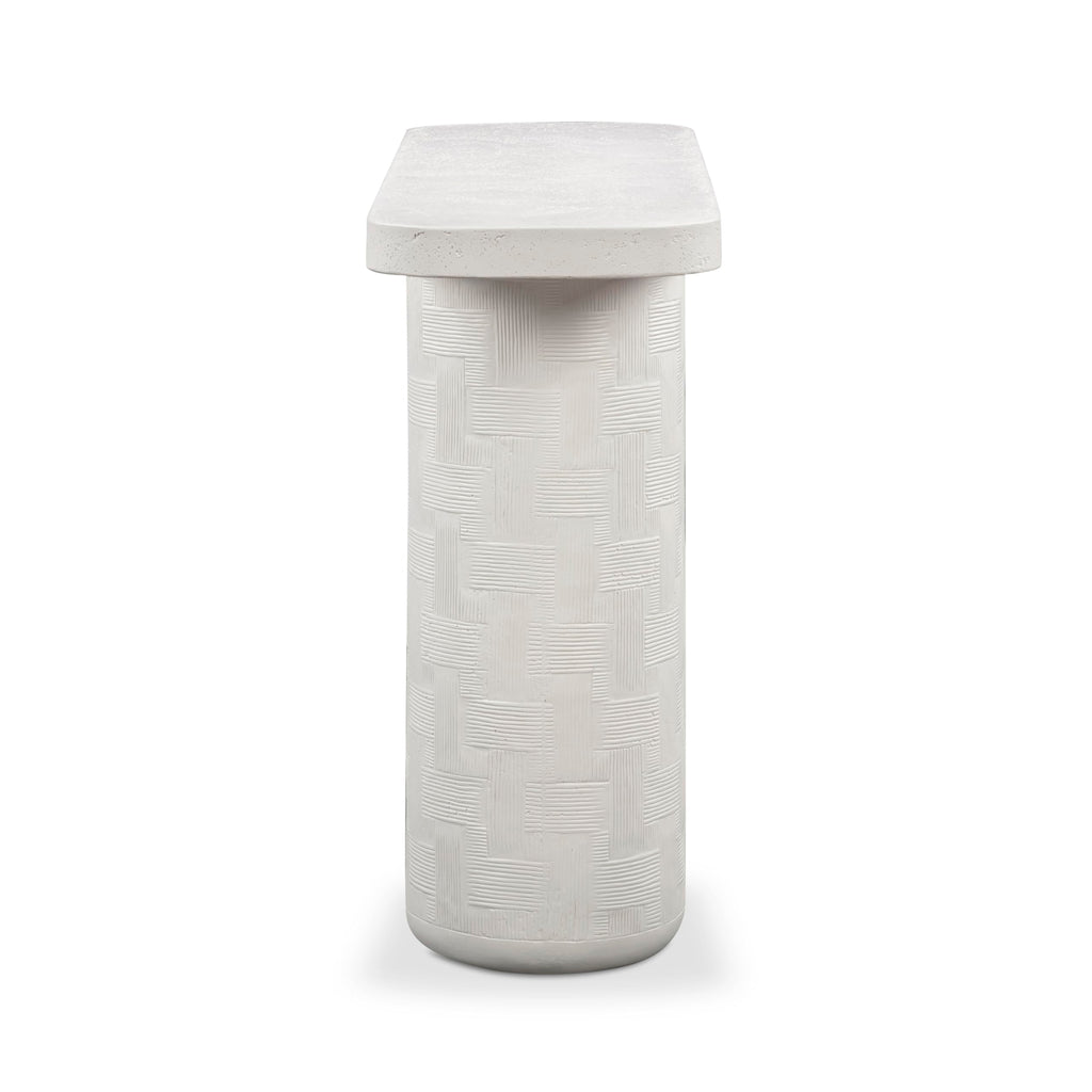 Tov Furniture Suraya Ivory Concrete Console Table