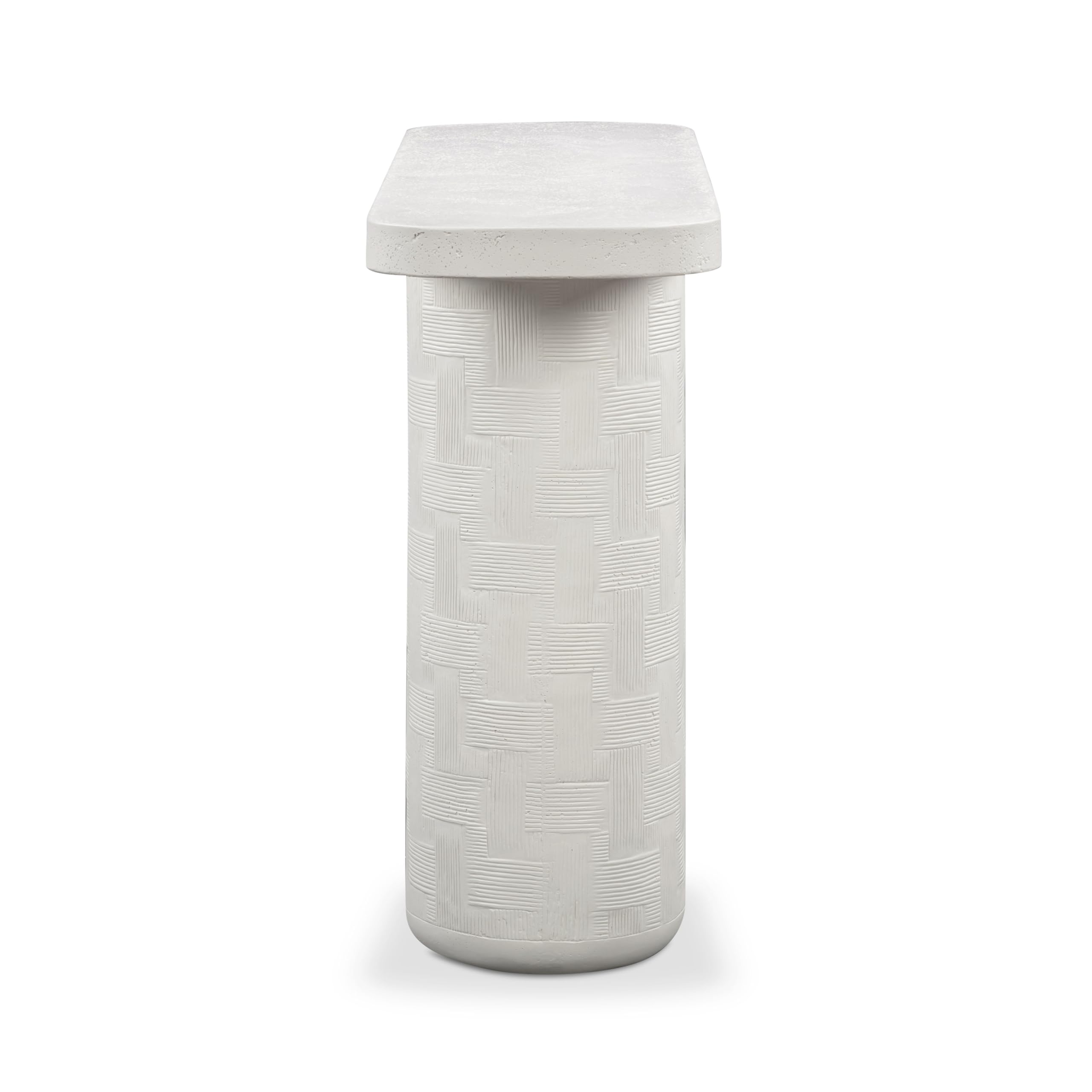 Tov Furniture Suraya Ivory Concrete Console Table