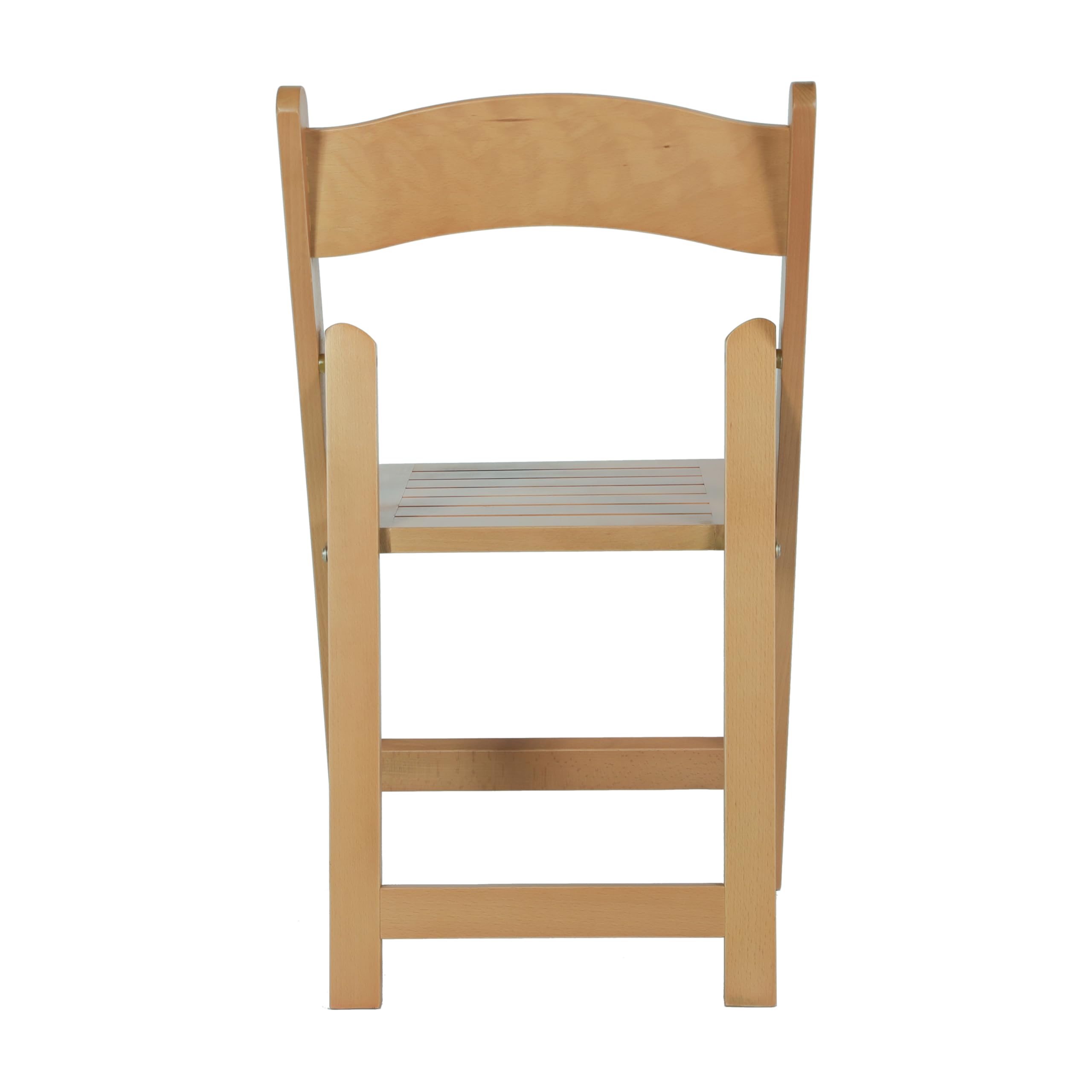 Flash Furniture Holden Commercial Solid Wood Dining Chair, Foldable Design, Solid Beechwood Frame, Curved Back, Mortise & Tenon Construction, Set of 4, Oak