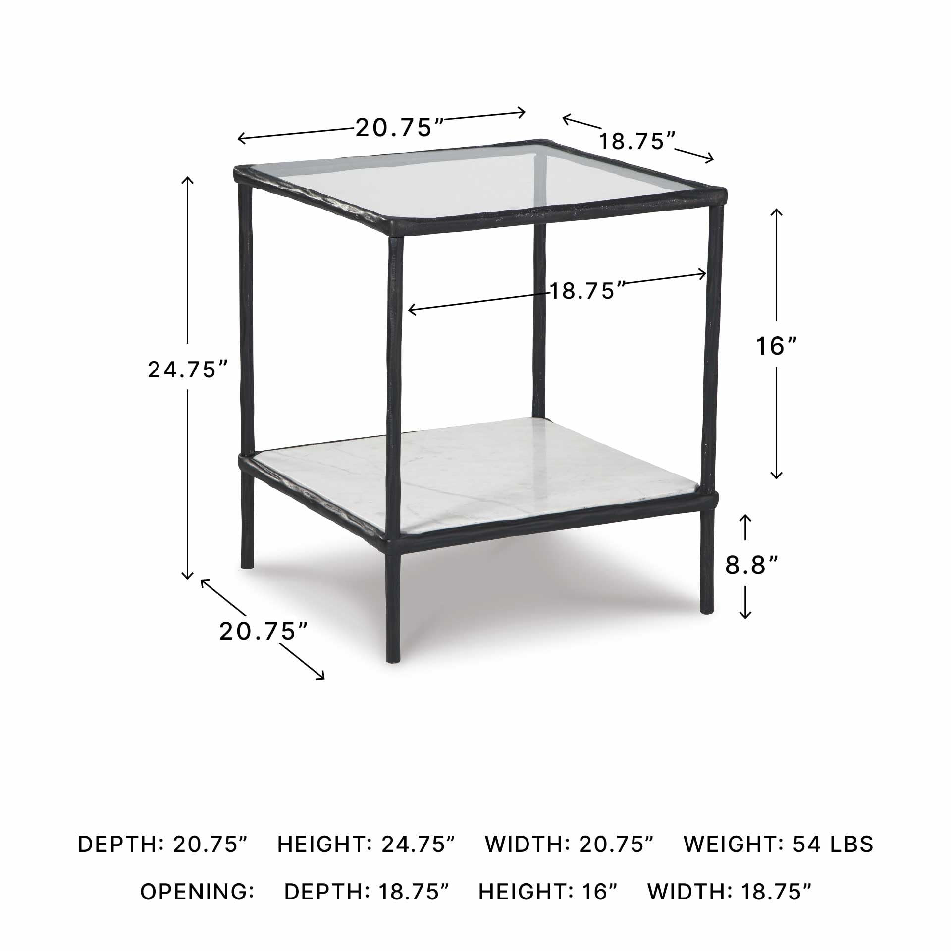 Signature Design by Ashley Ryandale Contemporary Accent Table, Antique Black