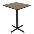 Regency Cain Medium 36 in. Round X-Base Cafe Table- Noble Oak
