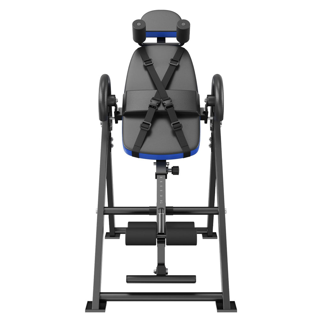 Happybuy Inversion Table, 300 lbs Capacity Heavy Duty Decompression Back Stretcher, Strength Training Equipment with Headrest, Ankle Lock & Adjustable Protective Belt, Blue/Black
