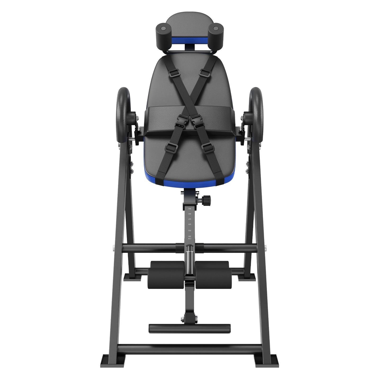 Happybuy Inversion Table, 300 lbs Capacity Heavy Duty Decompression Back Stretcher, Strength Training Equipment with Headrest, Ankle Lock & Adjustable Protective Belt, Blue/Black