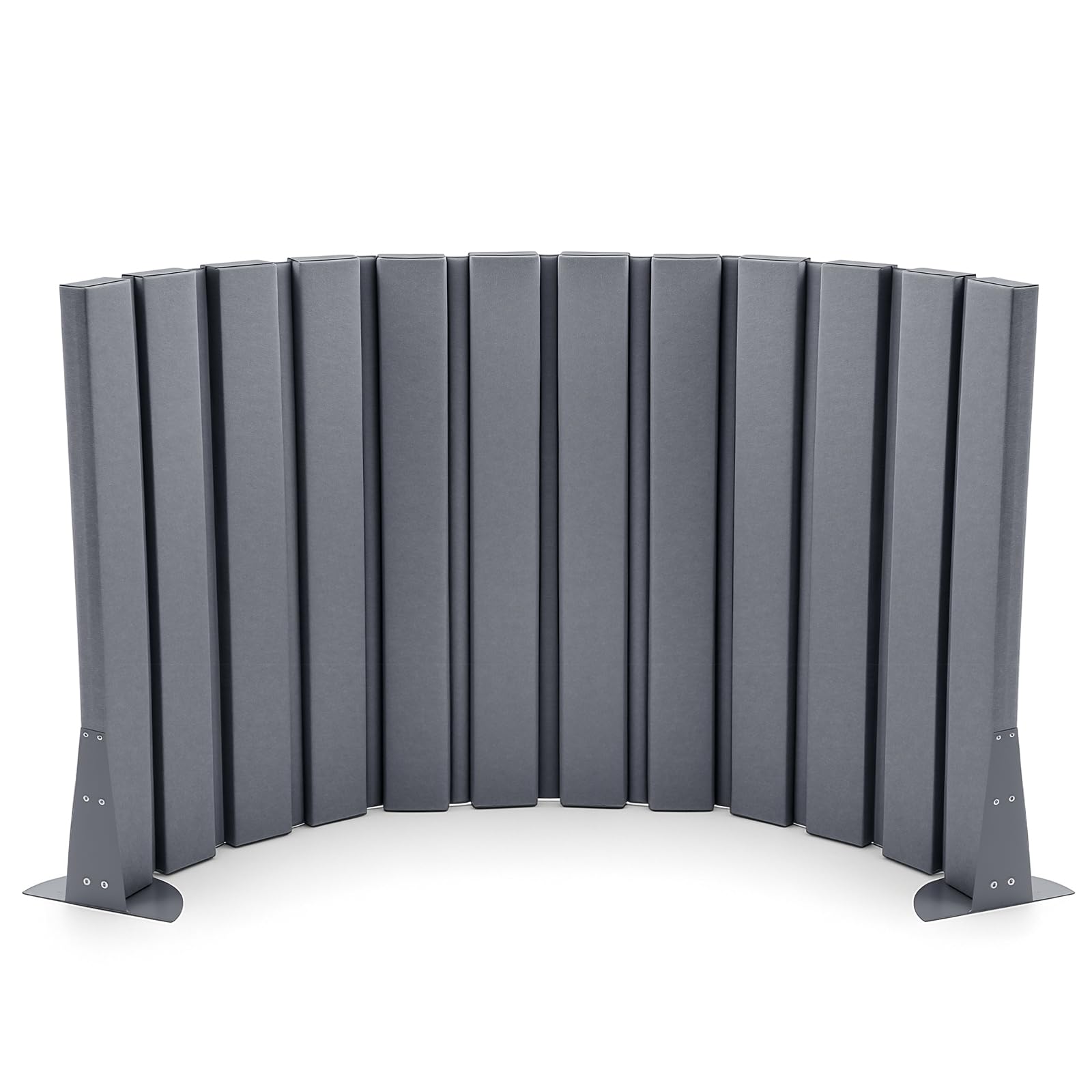 AmazingSpark 1 Pcs 30" X 6' Soundproof Room Divider Panel, Foldable Acoustic Partition Wall with Stand and Straps, Freestanding Privacy Screen for Office Study Bedroom Studio Library (Grey)