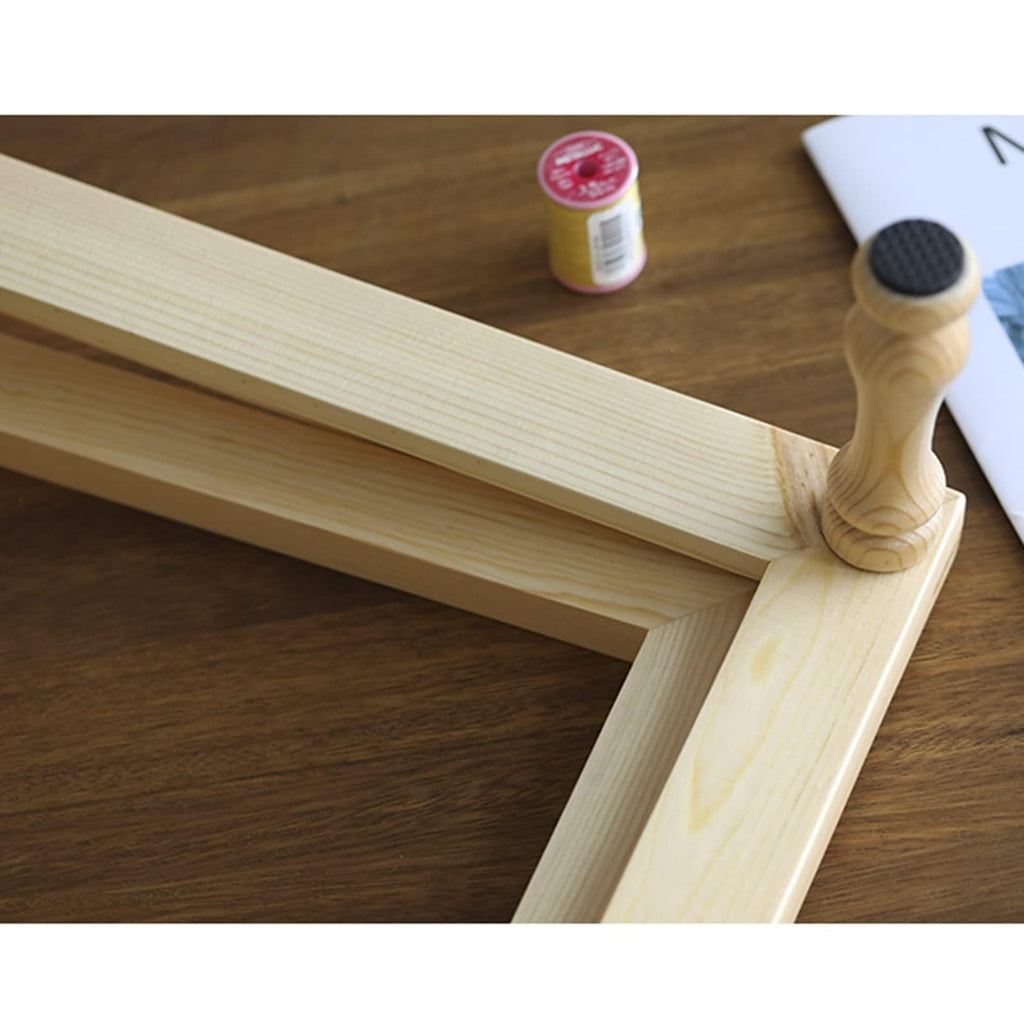Portable Wooden Embroidery Frame Stand, Cross Stitch Lap Stand with 4 Support Legs, Sturdy Beech Wood for Needlework & Sewing Projects