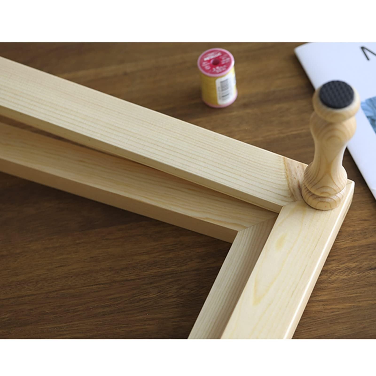 Portable Wooden Embroidery Frame Stand, Cross Stitch Lap Stand with 4 Support Legs, Sturdy Beech Wood for Needlework & Sewing Projects