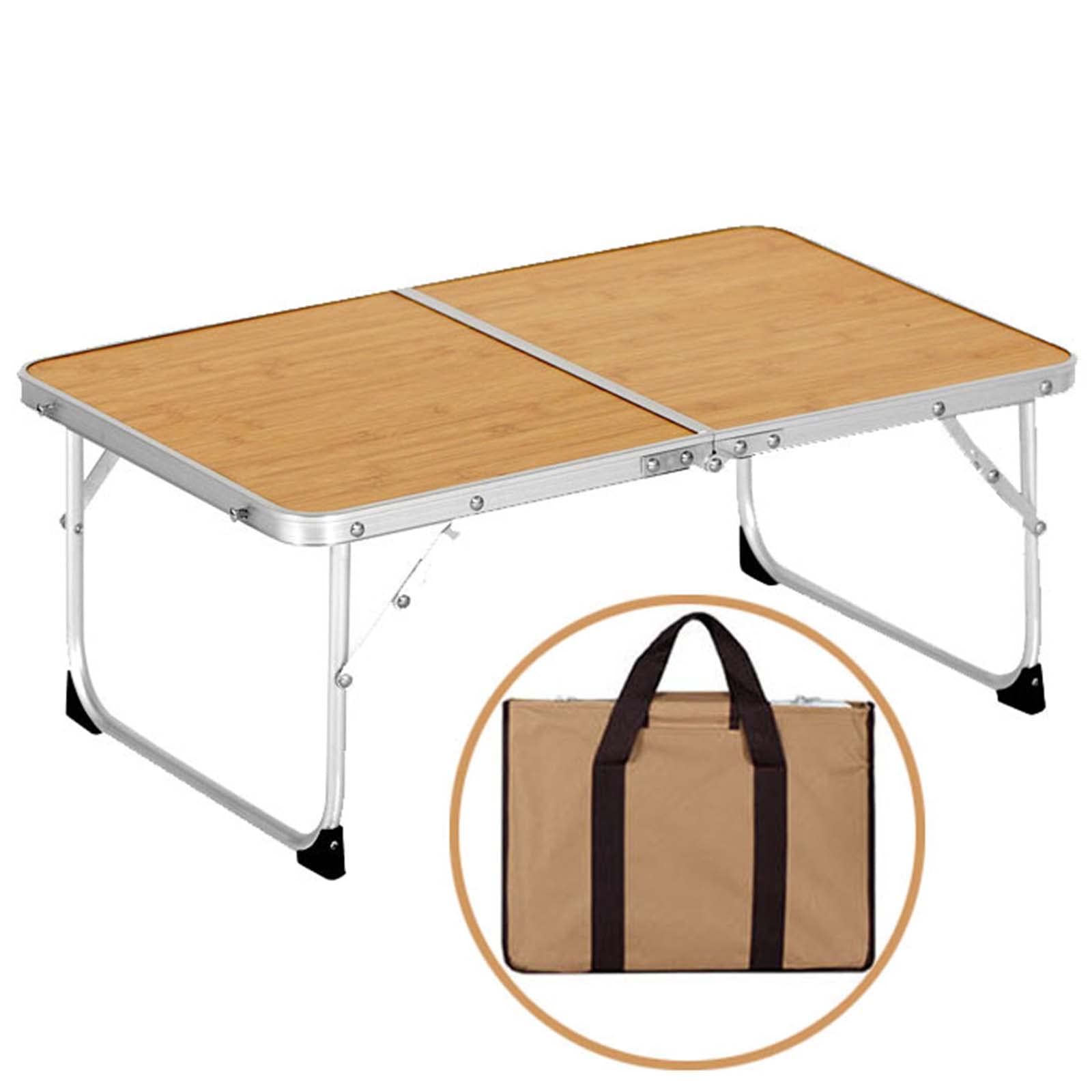 URBERY Aluminum Folding Table, Portable Camping Table Lightweight Foldable Table with Carry Handle, Portable Camping Table for Picnic Party Dining for Camping Travel Beach Picnic (60x40x25cm)