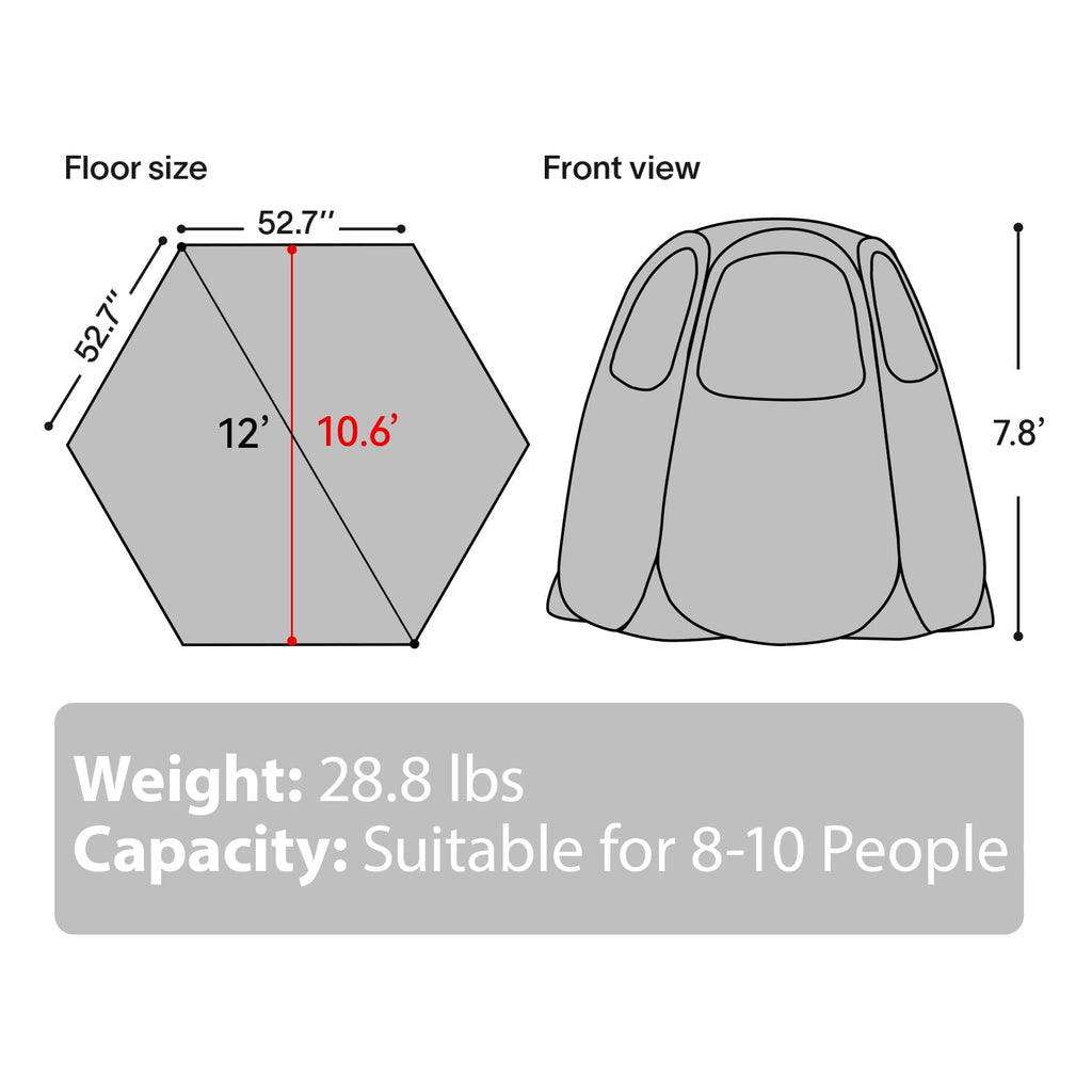 Alvantor® Pop Up Canopy Tent - Vendor Booth Event Tent - 12x12 Pop Up Canopy for Commercial Activity - Camping Gazebos - Beige