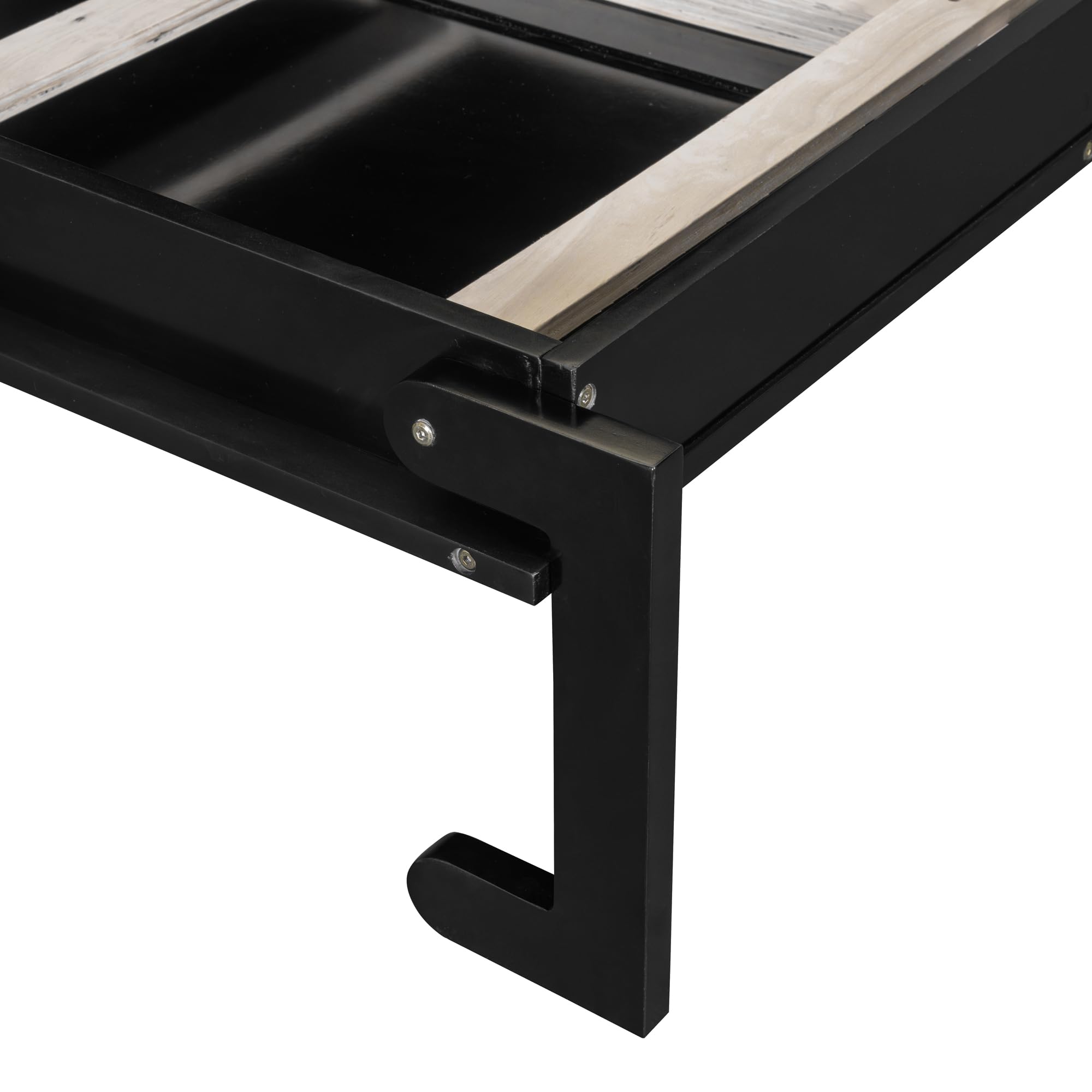 Ball & Cast Murphy Bed Queen Bed Frame with Headboard,Hideaway Bedframe w/Vanity and Cabinets,Wood Wall Cabinet,Slat Support,can be Folded,No Box Spring Needed,for Small Room,Espresso