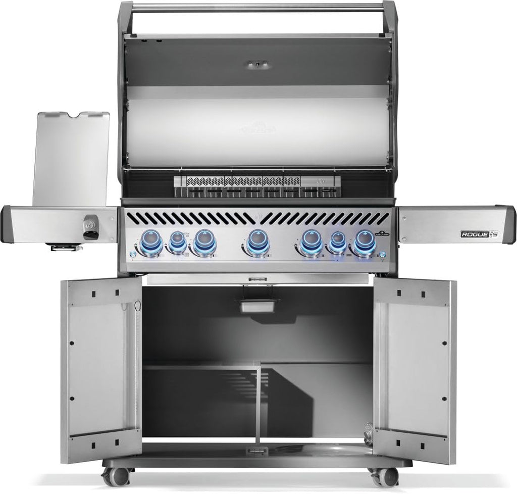 Napoleon Rogue PRO-S 625 Propane Gas Grill with Infrared Side and Rear Burners, Stainless Steel, Durable 7-Burner Ultimate Grilling Experience