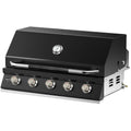 Hygrill STD Series 40-Inch Built In Grill for Natural Gas, Stainless Steel Outdoor Kitchen 5-Burner Grill Head, Black