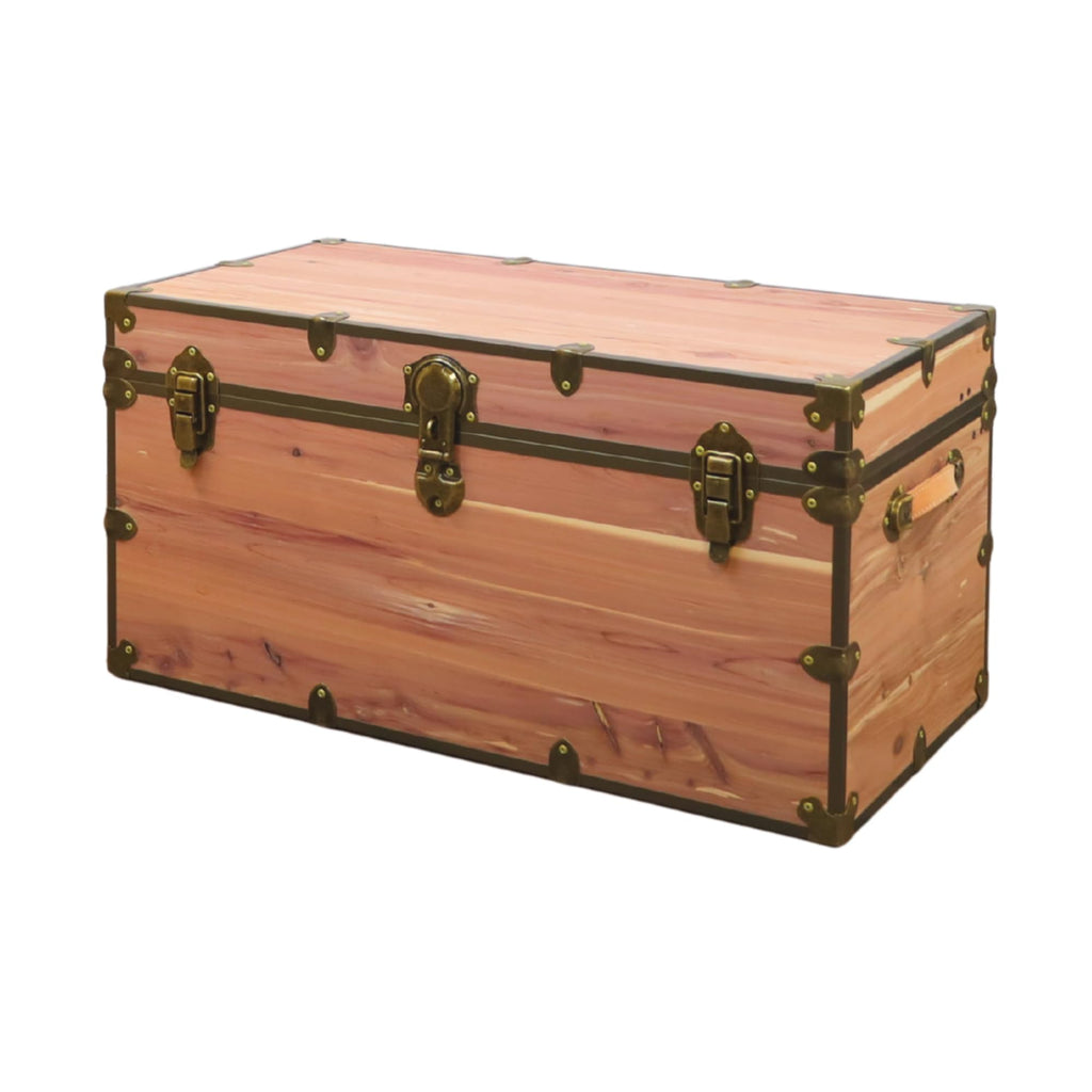 Rhino Trunk & Case Knotty Cedar Chest – XXL Storage Box, Coffee Table, End of Bed Trunk or Entryway Storage Bench – 36"x18"x18" USA-Made, Furniture Grade, Heirloom Aesthetic – Strong and Secure