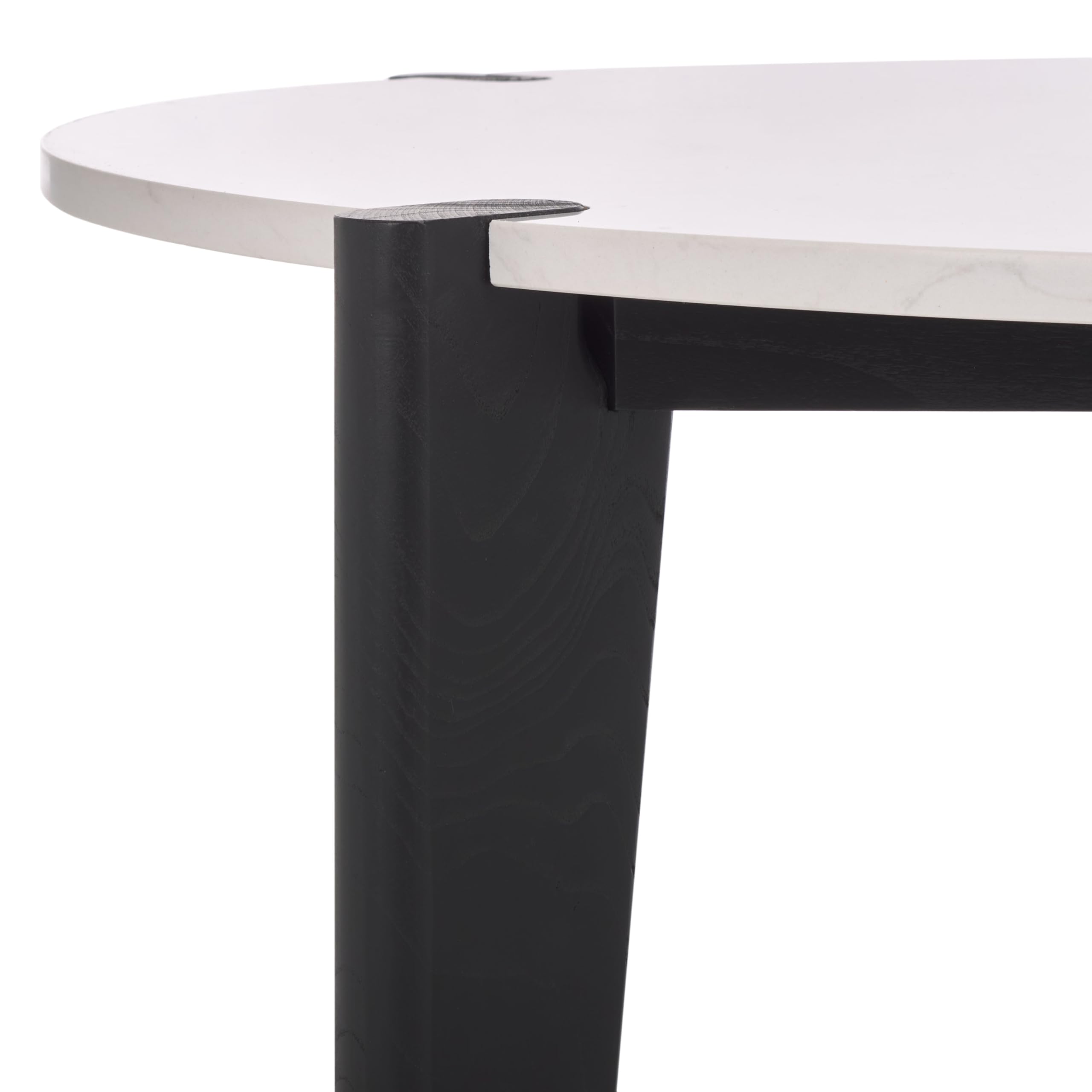 SAFAVIEH Couture Collection Garcia Black/White Marble Top Round Coffee Table