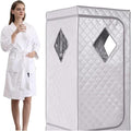 Portable Home Sauna, Sauna Tent, Infrared Saunas for Home, Steam Room, Home Steam Sauna, Home Sauna Pod, Steamer Generator Sauna Kit for Therapy Detox Slimming-Silver||1