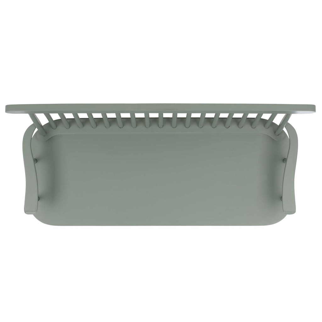 SAFAVIEH Home Collection - Eton Sage Green Solid Wood Bench, Farmhouse Spindle Back Indoor Seating for Entryway or Dining (BCH3300A)