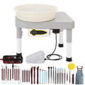 14" 450W Electric Pottery Wheel with LCD Panel Adjustable Speed Foot Pedal,Detachable Basin,Heighten Desk Legs,Clay Toolfor Kids, Adults, Beginners, Home DIY & Professional Pottery Making