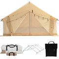 WHITEDUCK Alpha Canvas Wall Tent Waterproof 4 Season Outdoor Camping & Hunting Tent w/Heavy Duty Aluminum Frame, Best for Large Groups, Families & Outfitters (16'x24', Fire Water Repellent)