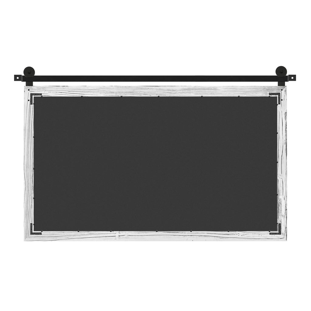 COGOOD Farmhouse Bathroom Mirror - 45 x 30 Large Rectangle Barn Door Mirror for Vanity, Bedroom, Living Room Wall Decor (White)