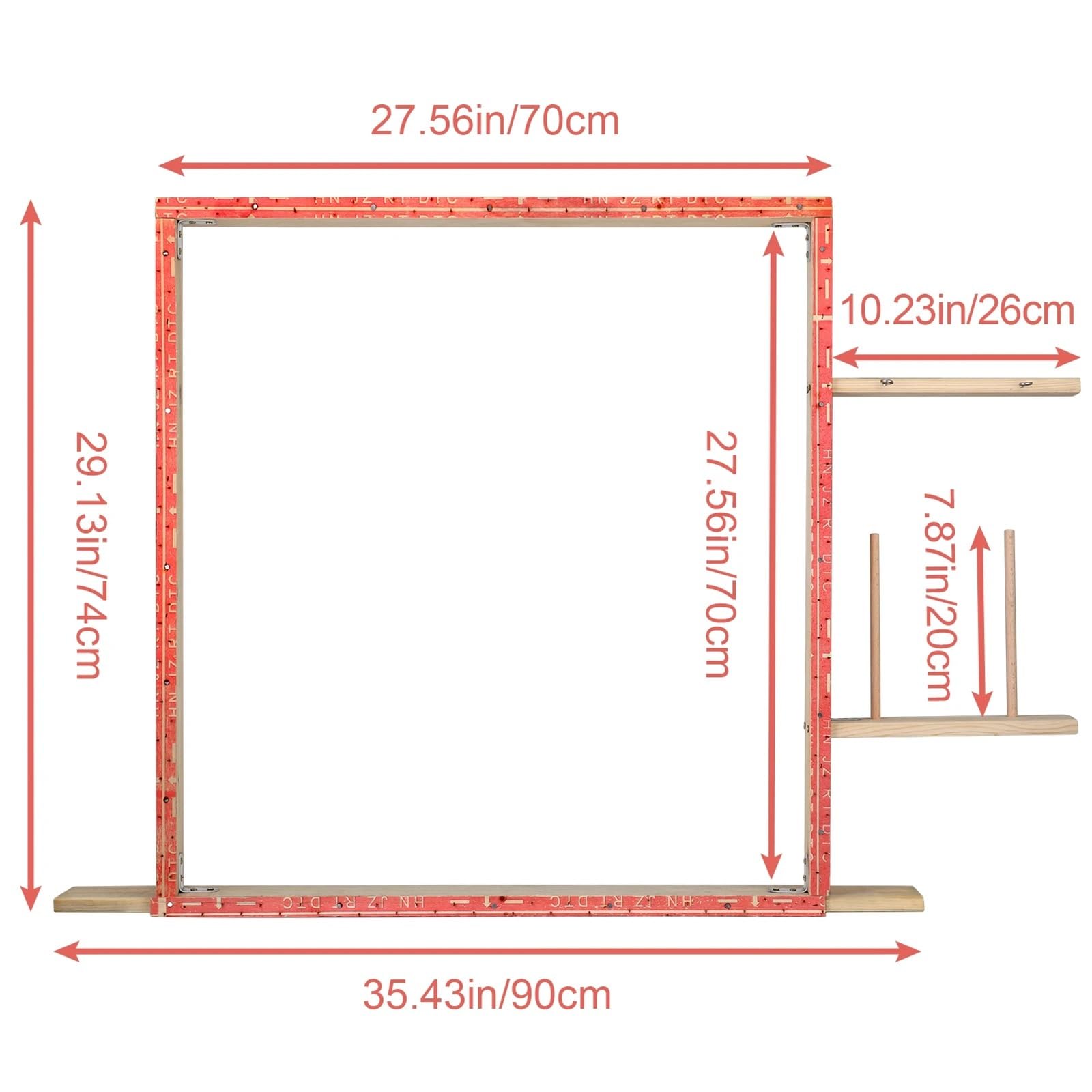 Cross Stitch Frame 80/90cm Tufting Frame Large tuft Rug Punch Needle Carpet Making(90x90cm)