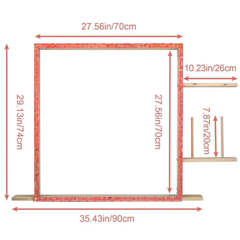 Cross Stitch Stand 80/90cm Tufting Frame Large tuft Rug Punch Needle Carpet Making(90x90cm)