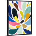 Abstract Petals I Black Float Frame Canvas Art, Floral Artwork