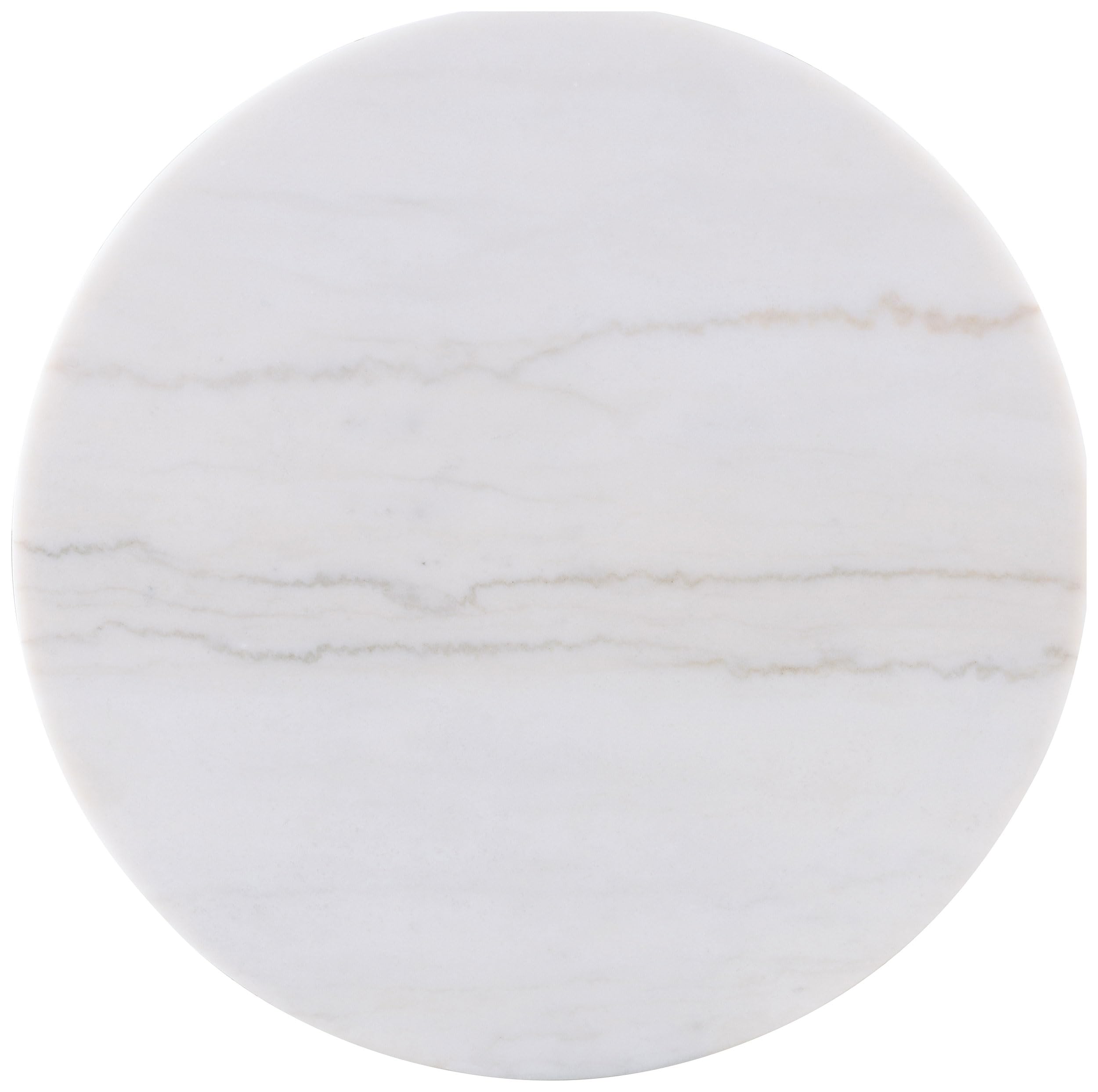 Coaster Home Furnishings - Jason - Wood and Metal - 3-Piece Coffee Table Set with Marble Tops, Reeded Drum Bases, and Gold Ring Accents - Living Room - Greige and White Marble - 711418-S3