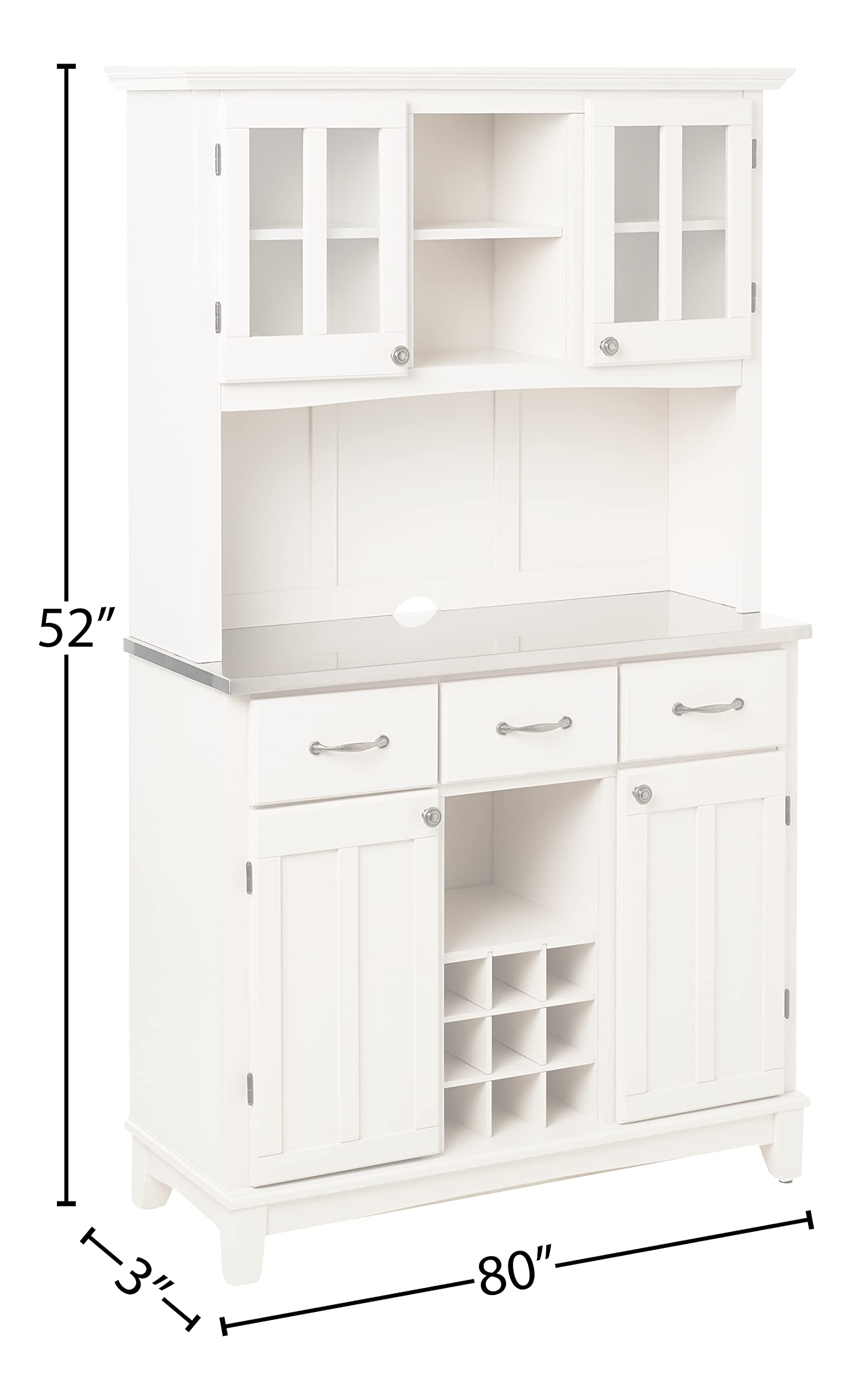 homestyles Server sideboards-buffets-credenzas, Hutch, Off White