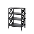 Pangea Audio Vulcan X Four Shelf Audio Rack Media Stand, and Components Cabinet Black