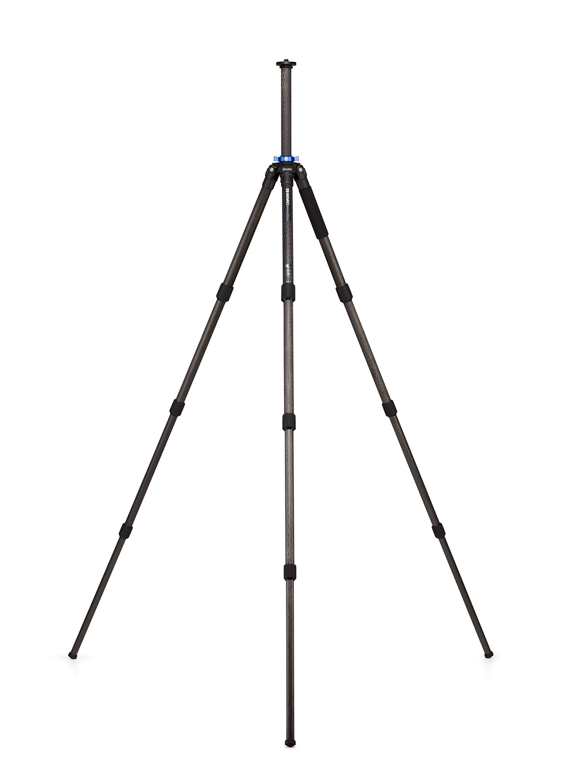 Benro Mach3 Carbon Fiber Tripod – Extra-Long 4-Section Heavy-Duty Tripod with Twist Locks, Interchangeable Feet & 44 lb Load Capacity for DSLR, Mirrorless & Video Cameras (TMA48CXL)